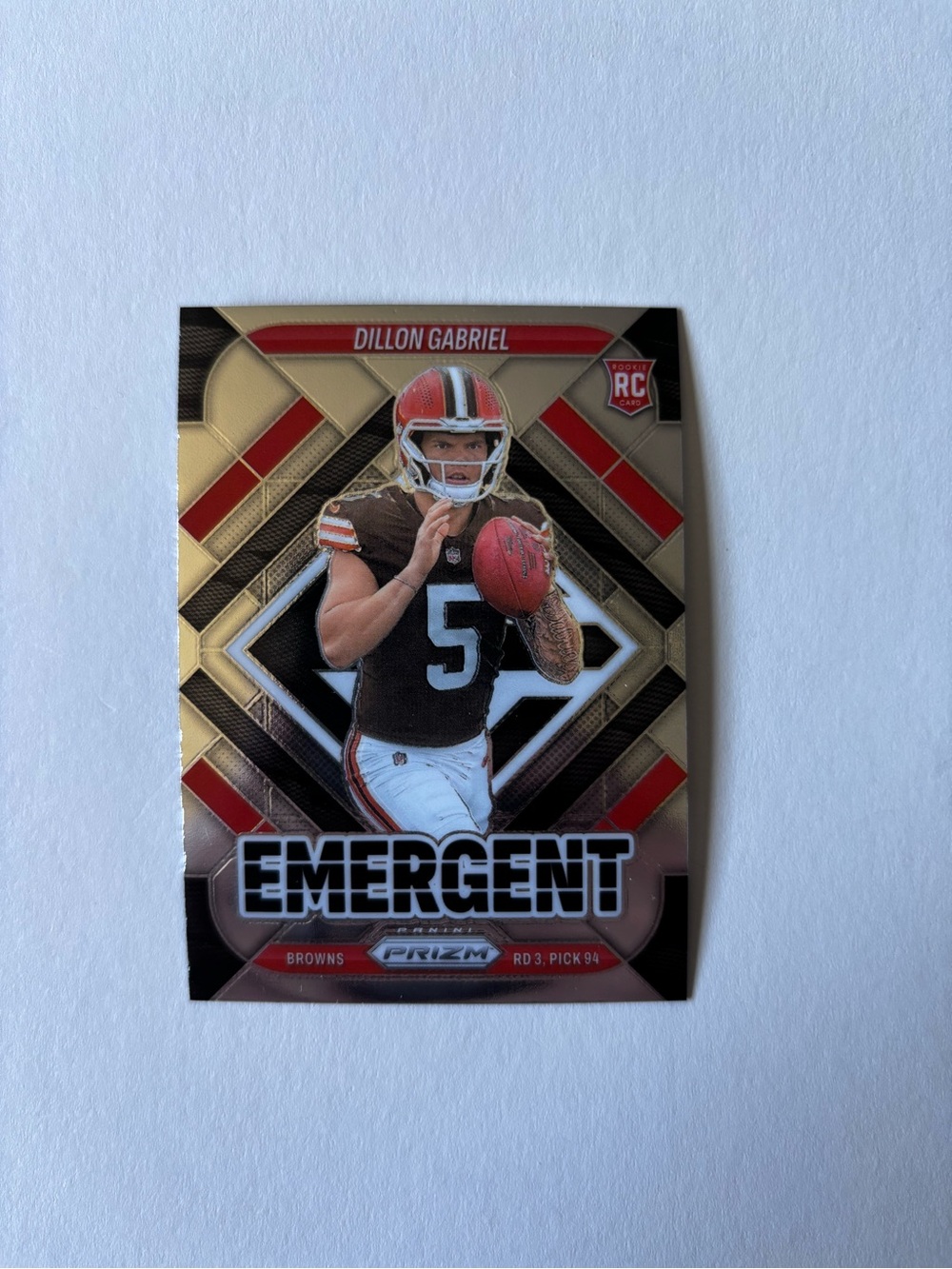 2025 Panini Prizm Dillon Gabriel Emergent RC Insert #18 Cleveland Browns QB